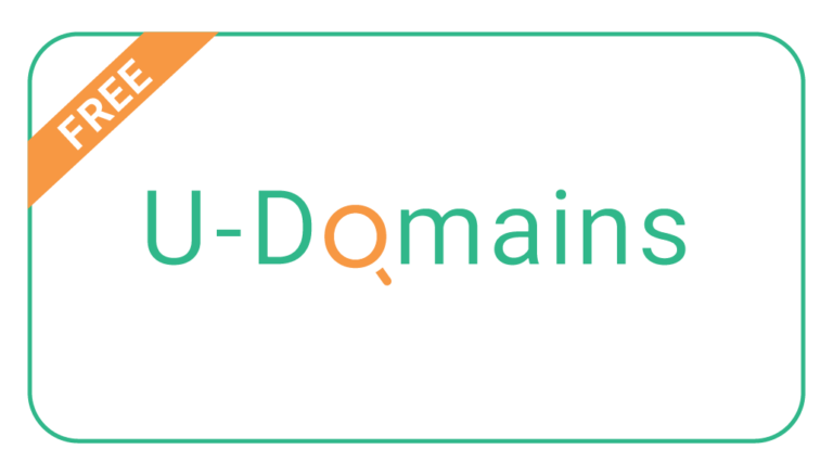 U-domains - logo - register domains for free